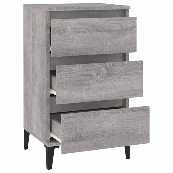 vidaXL Κομοδίνο Γκρι Sonoma 40x35x70 εκ. από Επεξεργασμένο Ξύλο