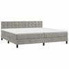 vidaXL &Kappa;&rho;&epsilon;&beta;ά&tau;&iota; Boxspring &mu;&epsilon; &Sigma;&tau;&rho;ώ&mu;&alpha; & LED &Alpha;&nu;.&Gamma;&kappa;&rho;&iota; 200x200 &epsilon;&kappa;. &Beta;&epsilon;&lambda;&omicron;ύ&delta;&iota;&nu;&omicron;