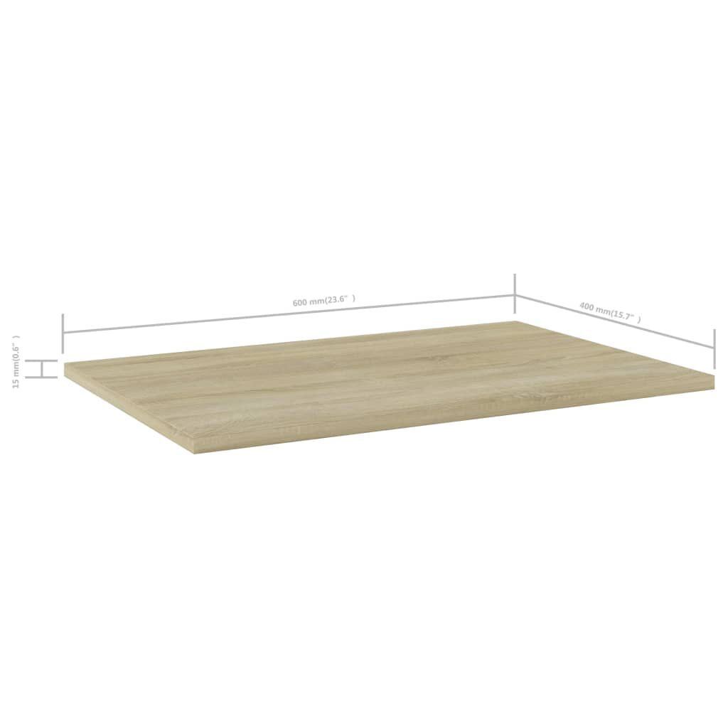 vidaXL Ράφια Βιβλιοθήκης 8 τεμ. Sonoma Δρυς 60x40x1,5 εκ. Μοριοσανίδα