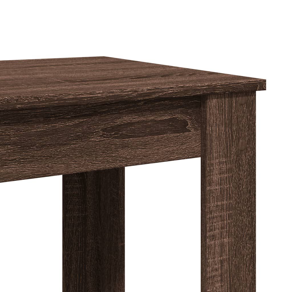 vidaXL Τραπέζι Μπαρ Καφέ Δρυς 51x50x103,5 εκ. Επεξ. Ξύλο