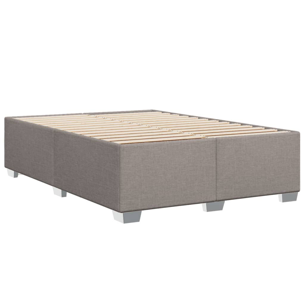 vidaXL Σκελετός Κρεβατιού Χωρίς Στρώμα Taupe 140x200 εκ. Υφασμάτινο