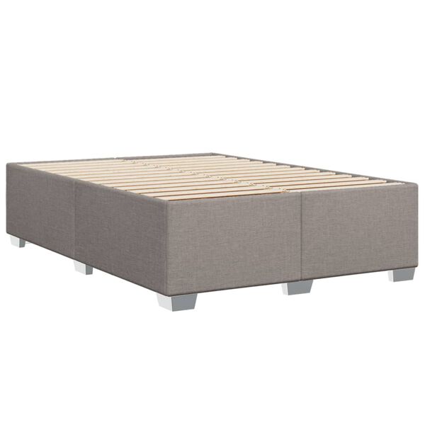 vidaXL Σκελετός Κρεβατιού Χωρίς Στρώμα Taupe 140x200 εκ. Υφασμάτινο