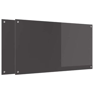vidaXL Πίσω Πάνελ Κουζίνας 2 pcs Σκούρο Γκρι 110 x 60 cm