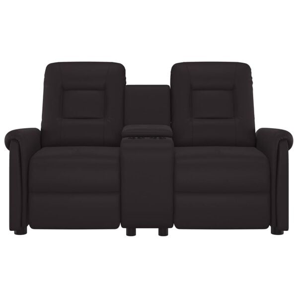 vidaXL Πολυθρόνα Μασάζ Διθέσια Ανακλινόμενη & Ποτηροθήκη Μαύρη