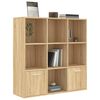 vidaXL Βιβλιοθήκη Χρώμα Sonoma Δρυς 98 x 30 x 98 εκ. από Επεξ. Ξύλο