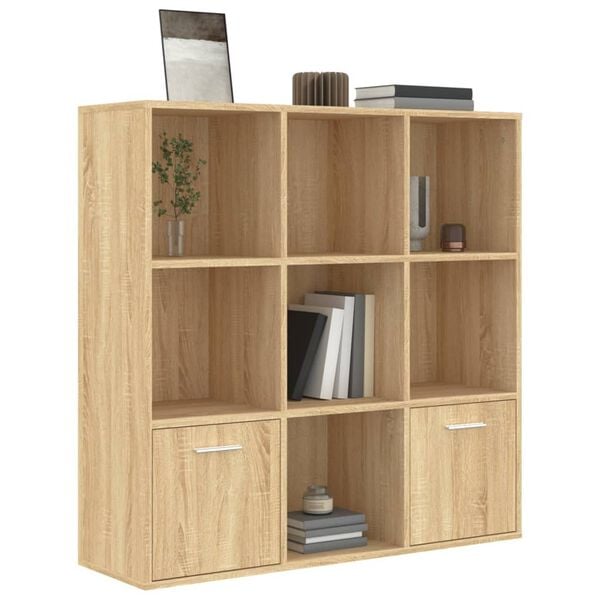 vidaXL Βιβλιοθήκη Χρώμα Sonoma Δρυς 98 x 30 x 98 εκ. από Επεξ. Ξύλο