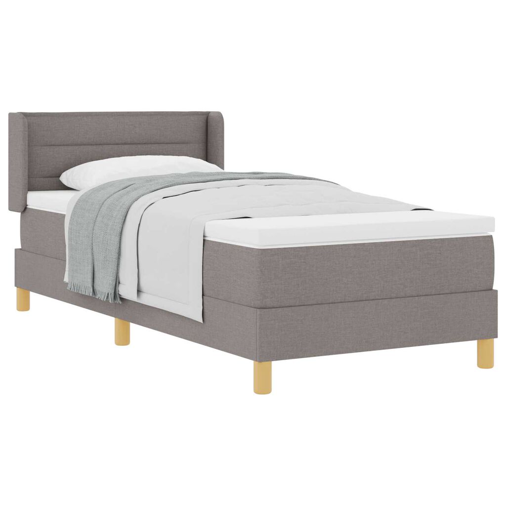 vidaXL Κρεβάτι Box Spring με Στρώμα Ταυπέ, 80 x 200 εκ., Υφασμάτινο.