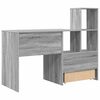vidaXL Γραφείο Γκρι sonoma 131.5 x 50 x 106.5 εκ. Επεξεργασμένο ξύλο