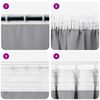 vidaXL Κουρτίνες 2 pcs Ανοιχτό γκρι 245x140εκ. Πολυεστέρας