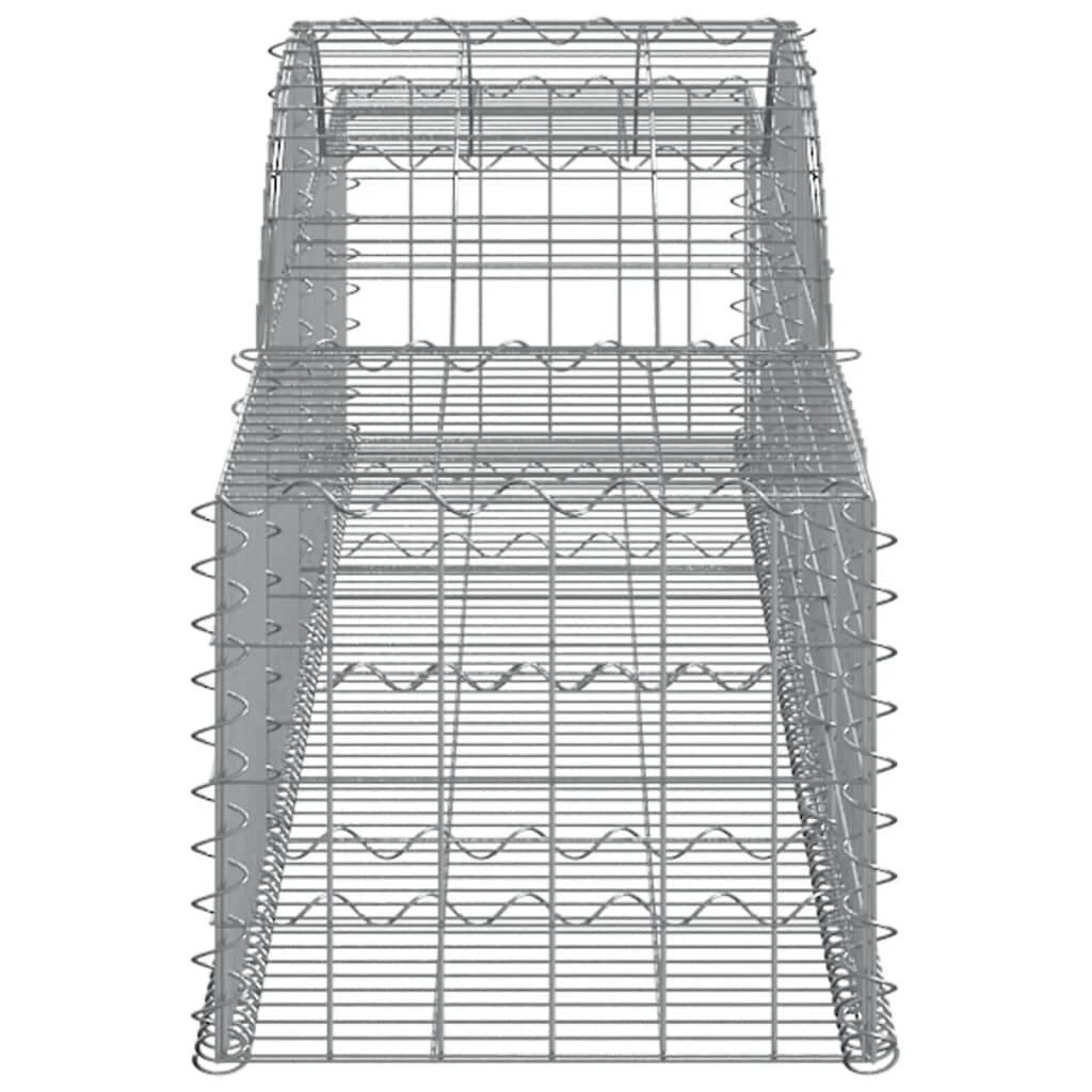 vidaXL Συρματοκιβώτια Τοξωτά 7 τεμ. 300x50x40/60 εκ. Γαλβαν. Ατσάλι