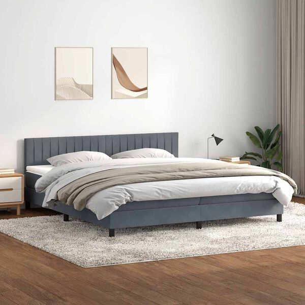 vidaXL Box Spring &Kappa;&rho;&epsilon;&beta;ά&tau;&iota; &mu;&epsilon; &sigma;&tau;&rho;ώ&mu;&alpha; &Sigma;&kappa;&omicron;ύ&rho;&omicron; &gamma;&kappa;&rho;&iota; 180x220 &epsilon;&kappa;. &Beta;&epsilon;&lambda;&omicron;ύ&delta;&iota;&nu;&omicron;