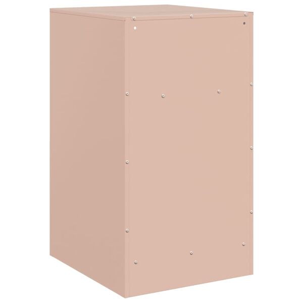 vidaXL Κομοδίνο Ροζ 34,5x39x62 εκ. από Χάλυβα