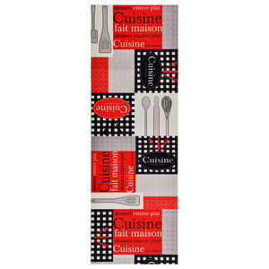 vidaXL Πατάκι Κουζίνας Σχέδιο Cuisine Πλενόμενο 45 x 150 εκ.