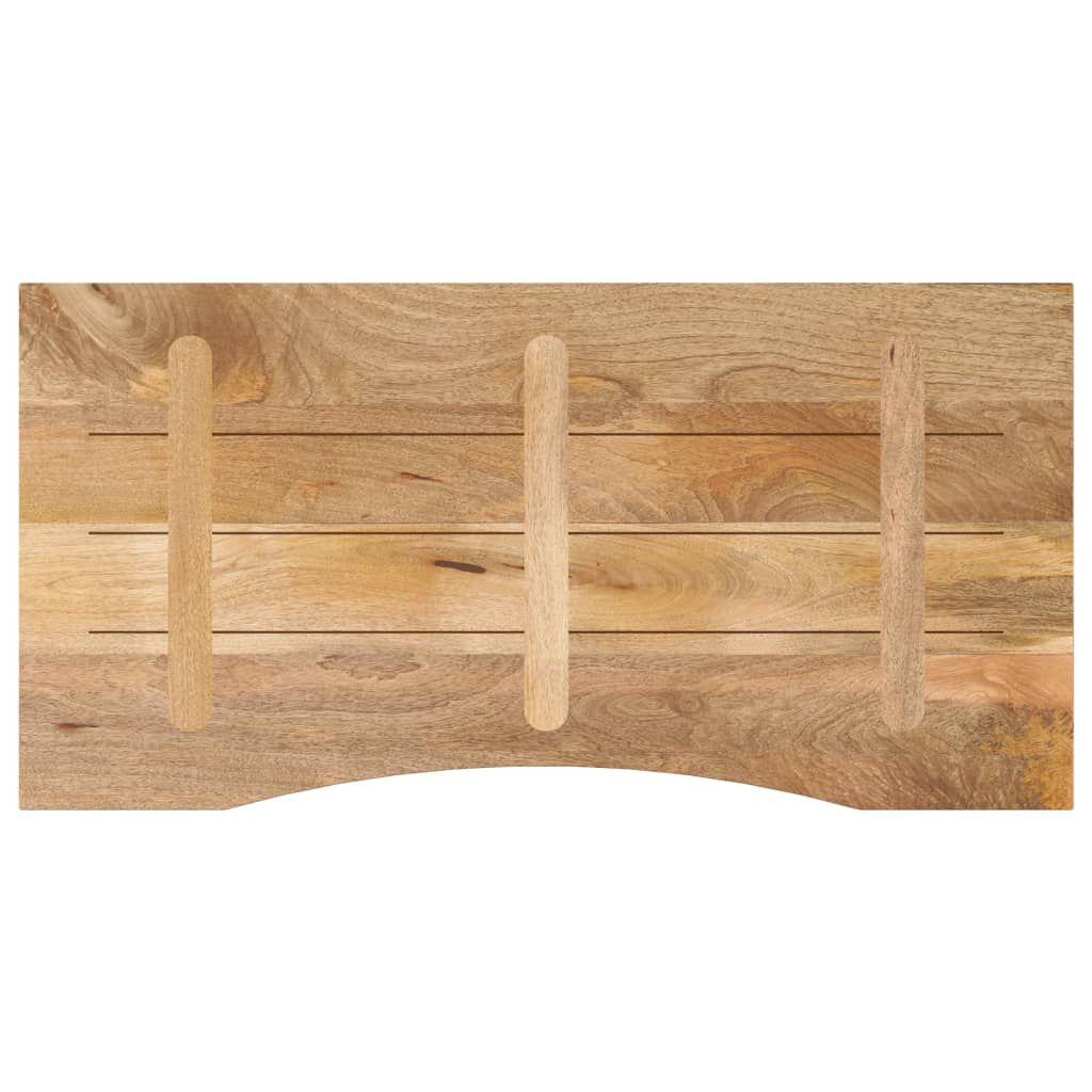 vidaXL Επιφάνεια Γραφείου Καμπύλη 110x50x2,5 εκ Μασίφ Ακατ. Μάνγκο