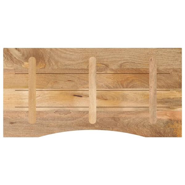 vidaXL Επιφάνεια Γραφείου Καμπύλη 110x50x2,5 εκ Μασίφ Ακατ. Μάνγκο
