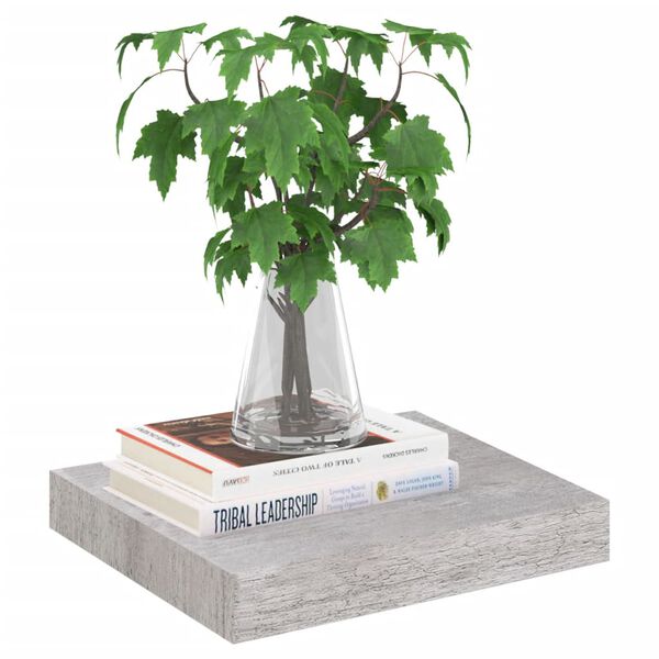 vidaXL Ράφι Τοίχου Γκρι Σκυροδέματος 23 x 23,5 x 3,8 εκ. από MDF