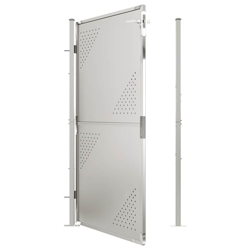vidaXL Πόρτα Περίφραξης Κήπου 100 x 180 εκ. από Ανοξείδωτο Ατσάλι