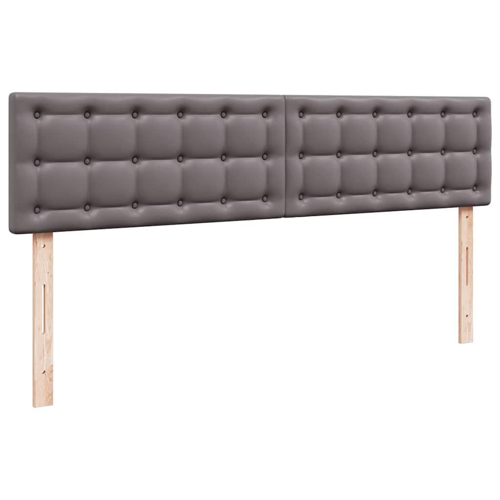 vidaXL Οθωμανικό κρεβάτι με στρώματα Γκρι 200x200cm Faux Leather