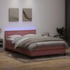 vidaXL &Kappa;&rho;&epsilon;&beta;ά&tau;&iota; Boxspring &mu;&epsilon; &Sigma;&tau;&rho;ώ&mu;&alpha; & LED &Rho;&omicron;&zeta; 160x210 &epsilon;&kappa;. &Beta;&epsilon;&lambda;&omicron;ύ&delta;&iota;&nu;&omicron;