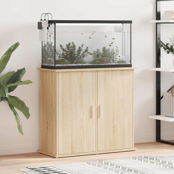 vidaXL Βάση Ενυδρείου Sonoma Δρυς 81x36x73 εκ. από Επεξεργασμένο Ξύλο