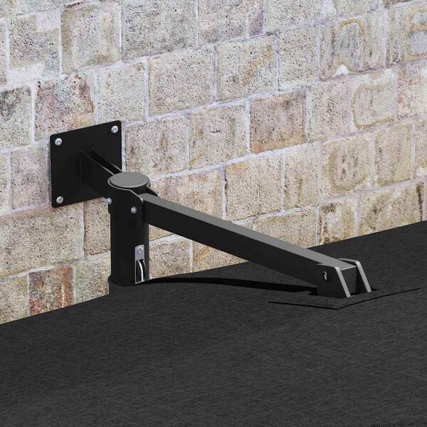vidaXL Ομπρέλα Κήπου Μαύρο και Μαύρο 248.5 x 247.5 x 160 εκ.