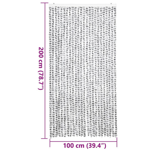 vidaXL Σήτα Εντόμων Ανοιχτό Γκρι / Σκούρο Γκρι 100 x 200 εκ. από Σενίλ