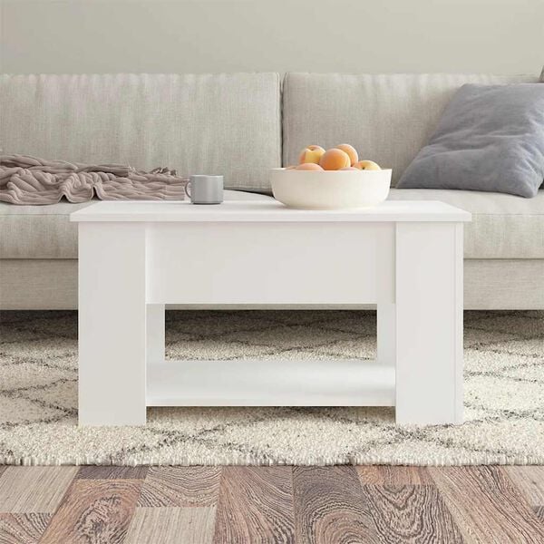 vidaXL Τραπεζάκι Σαλονιού Λευκό 79 x 49 x 41 εκ. Επεξεργασμένο Ξύλο
