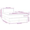 vidaXL &Kappa;&rho;&epsilon;&beta;ά&tau;&iota; Boxspring &mu;&epsilon; &Sigma;&tau;&rho;ώ&mu;&alpha; & LED &Rho;&omicron;&zeta; 120x210 &epsilon;&kappa;. &Beta;&epsilon;&lambda;&omicron;ύ&delta;&iota;&nu;&omicron;