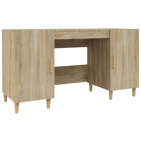 vidaXL Γραφείο Sonoma Δρυς 140 x 50 x 75 εκ. από Επεξεργασμένο Ξύλο
