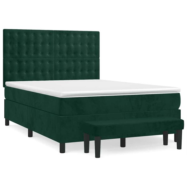 vidaXL &Kappa;&rho;&epsilon;&beta;ά&tau;&iota; Boxspring &mu;&epsilon; &Sigma;&tau;&rho;ώ&mu;&alpha; &Sigma;&kappa;&omicron;ύ&rho;&omicron; &Pi;&rho;ά&sigma;&iota;&nu;&omicron; 140x200&epsilon;&kappa;. &Beta;&epsilon;&lambda;&omicron;ύ&delta;&iota;&nu;&omicron;