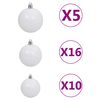 vidaXL Χριστουγ. Δέντρο Έλατο Nordmann LED/Μπάλες Πράσινο 210 εκ.
