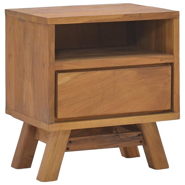 vidaXL Κομοδίνο 40 x 30 x 45 εκ. από Μασίφ Ξύλο Teak