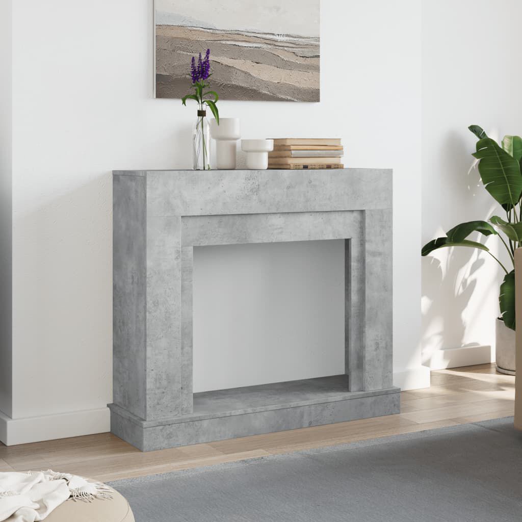vidaXL Πλαίσιο Τζακιού Γκρι Σκυρ. 100x30x87,5 εκ. από Επεξ. Ξύλο