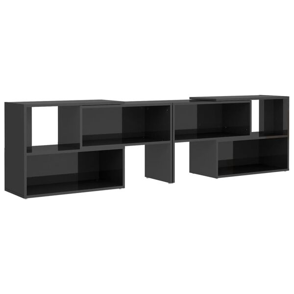 vidaXL Έπιπλο Τηλεόρασης Γυαλιστερό Γκρι 149x30x52 εκ. Επεξ. Ξύλο