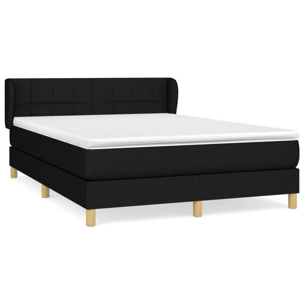 vidaXL &Kappa;&rho;&epsilon;&beta;ά&tau;&iota; Boxspring &mu;&epsilon; &Sigma;&tau;&rho;ώ&mu;&alpha; &Mu;&alpha;ύ&rho;&omicron; 140x190 &epsilon;&kappa;. &Upsilon;&phi;&alpha;&sigma;&mu;ά&tau;&iota;&nu;&omicron;
