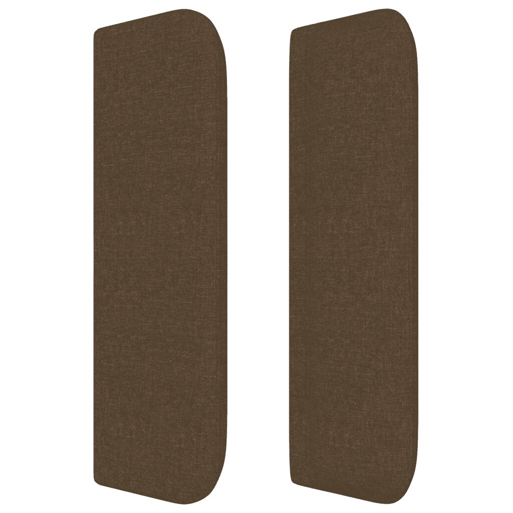 vidaXL Κρεβάτι Boxspring με Στρώμα Σκούρο Καφέ 90x200 εκ. Υφασμάτινο