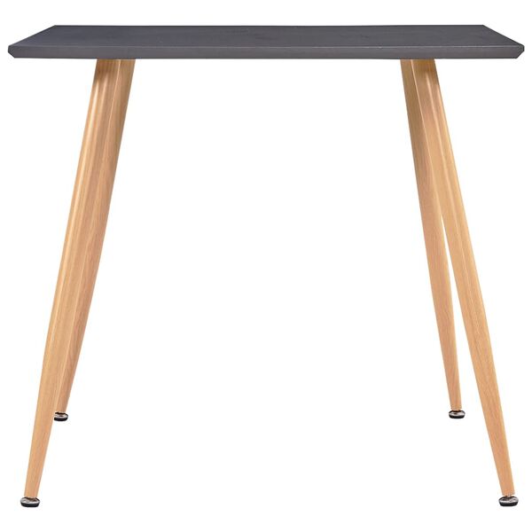 vidaXL Τραπεζαρία Γκρι / Χρώμα Δρυός 80,5 x 80,5 x 73 εκ. από MDF