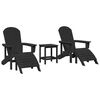 vidaXL Έπιπλα Χαλάρωσης Κήπου 3 pcs Μαύρο 38 x 38 x 46cm Πλαστικό