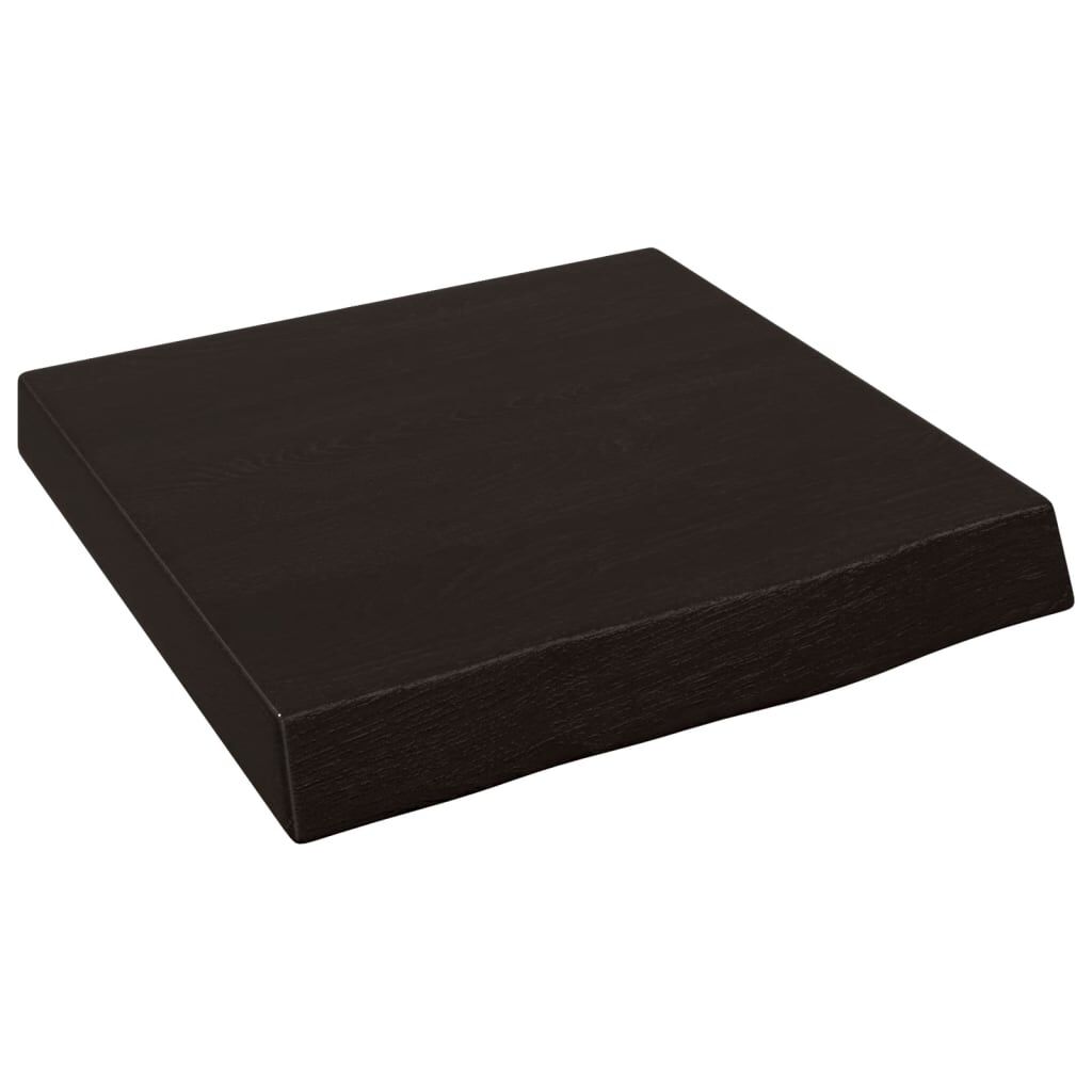 vidaXL Πάγκος Μπάνιου Σκούρο Καφέ 40x40x(2-6) εκ. Επεξ. Μασίφ Ξύλο