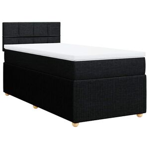 vidaXL &Kappa;&rho;&epsilon;&beta;ά&tau;&iota; Boxspring &mu;&epsilon; &Sigma;&tau;&rho;ώ&mu;&alpha; &Mu;&alpha;ύ&rho;&omicron; 80 x 200 &epsilon;&kappa;. &Upsilon;&phi;&alpha;&sigma;&mu;ά&tau;&iota;&nu;&omicron;