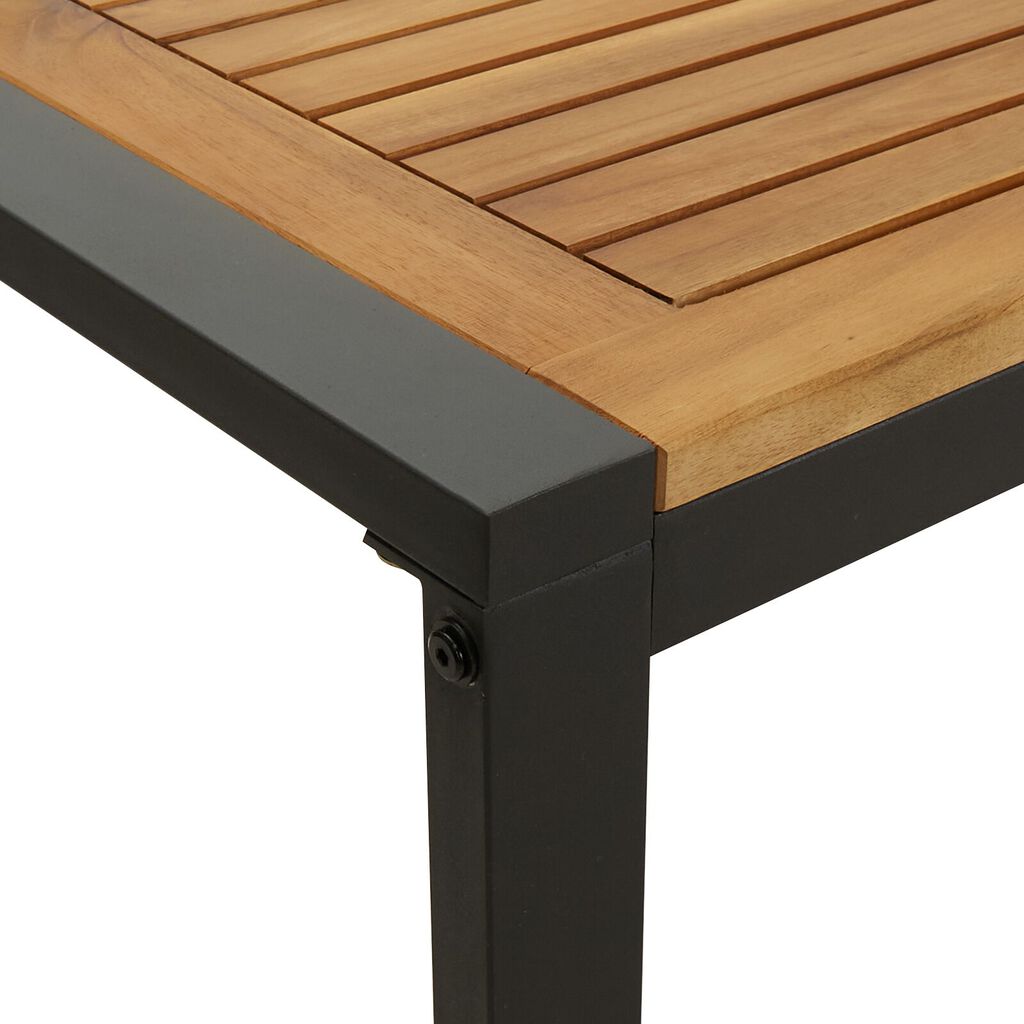 vidaXL Σετ Φαγητού 7 Τεμαχίων Solid Wood Acacia και Μετάλλου