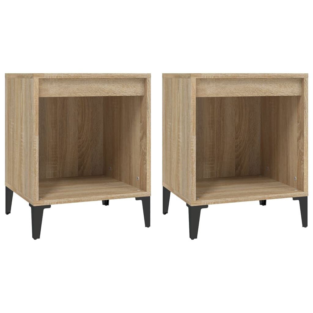 vidaXL Κομοδίνα 2 τεμ. Sonoma Δρυς 40 x 35 x 50 εκ.