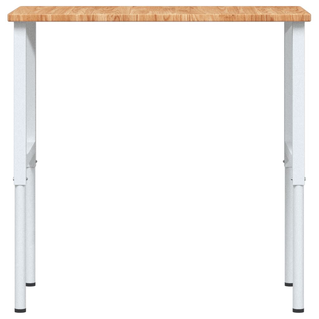 vidaXL Πάγκος Εργασίας Ορθογώνιος 100x60x(71,5-98) εκ Μασίφ Ξύλο Δρυός