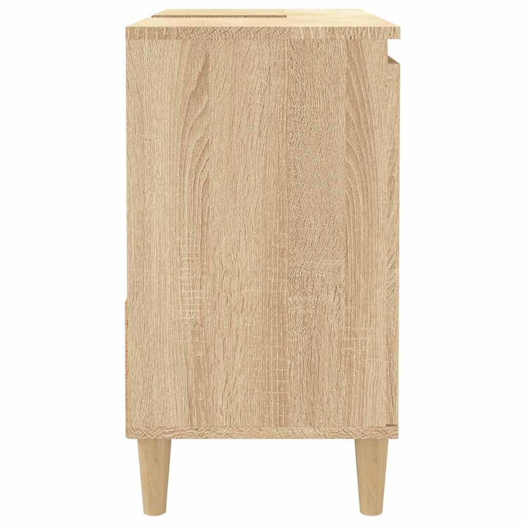 vidaXL Ντουλάπι Μπάνιου Sonoma Δρυς 65x33x60 εκ. Επεξεργασμένο Ξύλο