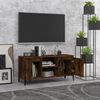 vidaXL Έπιπλο Τηλεόρασης Καπνιστή Δρυς 103,5x35x50 εκ. με Μεταλ. Πόδια