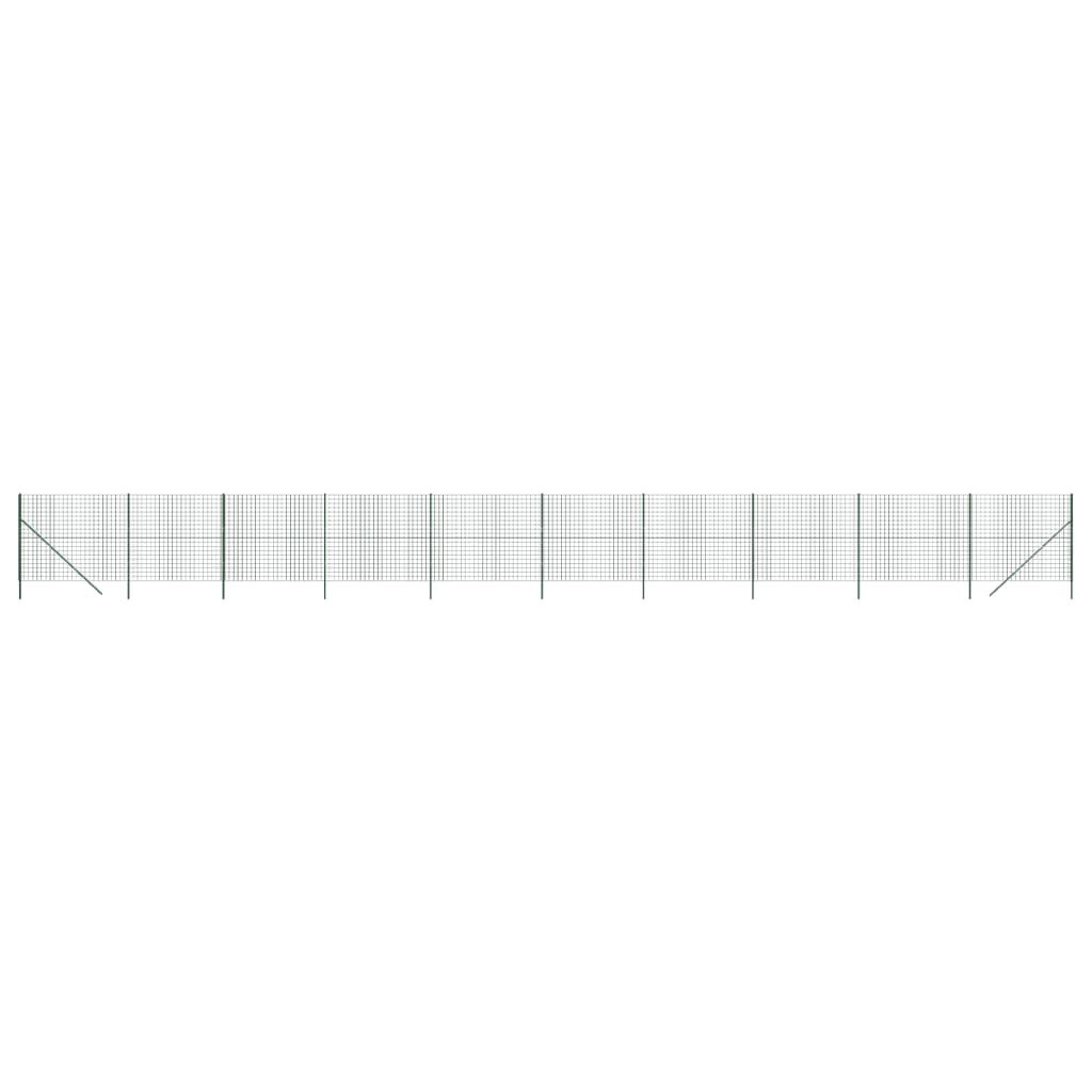 vidaXL Συρματόπλεγμα Περίφραξης Πράσινο 1,8x25 μ. Γαλβανισμένο Ατσάλι