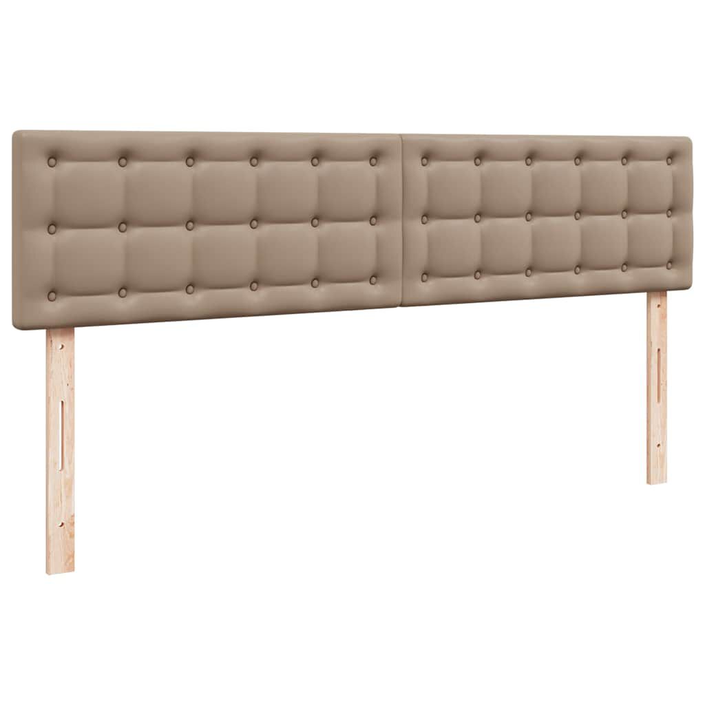 vidaXL Οθωμανικό κρεβάτι με στρώματα Cappucino 200x200cm Faux Leather
