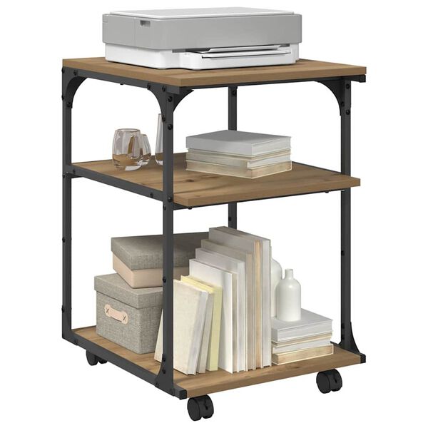 vidaXL &Sigma;&tau;&alpha;&nu;&tau; &Epsilon;&kappa;&tau;&upsilon;&pi;&omega;&tau;ή Artisan Oak 43 x 48 x 64 &epsilon;&kappa; &Epsilon;&pi;&epsilon;&xi;&epsilon;&rho;&gamma;&alpha;&sigma;&mu;έ&nu;&omicron; &xi;ύ&lambda;&omicron;