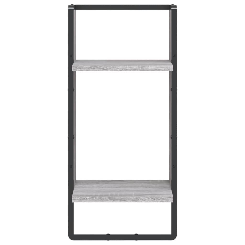 vidaXL Ράφι Τοίχου με Μπάρα Γκρι Sonoma 30 x 25 x 65 εκ.