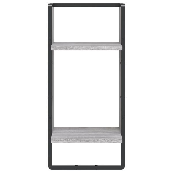 vidaXL Ράφι Τοίχου με Μπάρα Γκρι Sonoma 30 x 25 x 65 εκ.